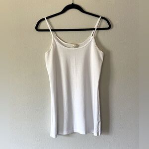 Women’s White, Rubbish, Basic, Fitted, Layering Tank Top. Size XL.